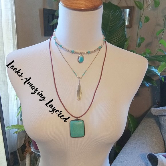 Vintage Sterling Silver Beaded Turquoise Choker - Picture 15 of 16